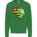 Curled Togo Flag Togolese Day Football Mens Sweatshirt Jumper Irish Green