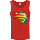 Curled Togo Flag Togolese Day Football Mens Vest Tank Top Red