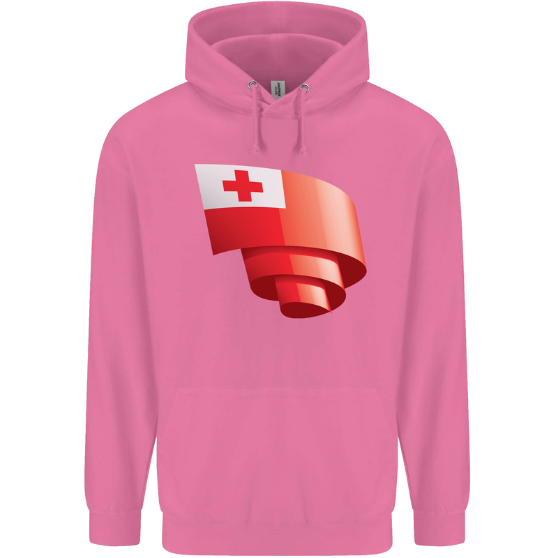 Curled Tongo Flag Tongan Day Football Childrens Kids Hoodie Azalea