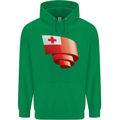 Curled Tongo Flag Tongan Day Football Childrens Kids Hoodie Irish Green
