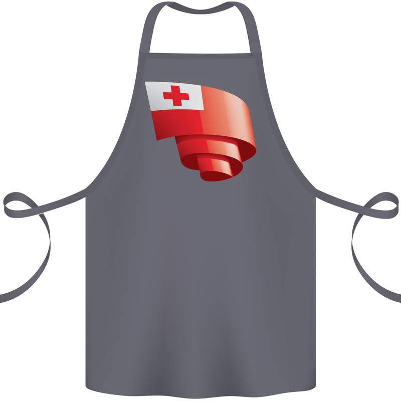 Curled Tongo Flag Tongan Day Football Cotton Apron 100% Organic Steel