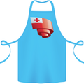 Curled Tongo Flag Tongan Day Football Cotton Apron 100% Organic Turquoise