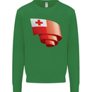 Curled Tongo Flag Tongan Day Football Kids Sweatshirt Jumper Irish Green