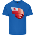 Curled Tongo Flag Tongan Day Football Mens Cotton T-Shirt Tee Top Royal Blue