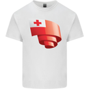 Curled Tongo Flag Tongan Day Football Mens Cotton T-Shirt Tee Top White