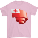 Curled Tongo Flag Tongan Day Football Mens T-Shirt 100% Cotton Light Pink