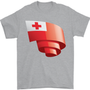Curled Tongo Flag Tongan Day Football Mens T-Shirt 100% Cotton Sports Grey