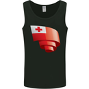 Curled Tongo Flag Tongan Day Football Mens Vest Tank Top Black