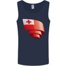 Curled Tongo Flag Tongan Day Football Mens Vest Tank Top Navy Blue