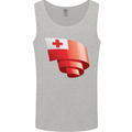 Curled Tongo Flag Tongan Day Football Mens Vest Tank Top Sports Grey
