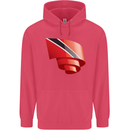 Curled Trinidad and Tobago Day Football Childrens Kids Hoodie Heliconia