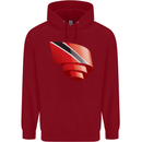 Curled Trinidad and Tobago Day Football Childrens Kids Hoodie Red