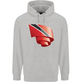 Curled Trinidad and Tobago Day Football Childrens Kids Hoodie Sports Grey