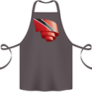 Curled Trinidad and Tobago Day Football Cotton Apron 100% Organic Dark Grey