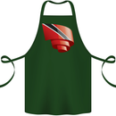 Curled Trinidad and Tobago Day Football Cotton Apron 100% Organic Forest Green
