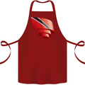 Curled Trinidad and Tobago Day Football Cotton Apron 100% Organic Maroon