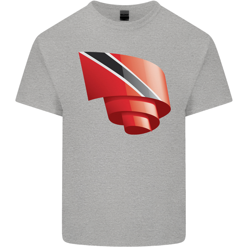 Curled Trinidad and Tobago Day Football Kids T-Shirt Childrens Sports Grey