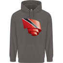Curled Trinidad and Tobago Day Football Mens 80% Cotton Hoodie Charcoal