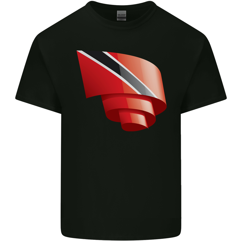 Curled Trinidad and Tobago Day Football Mens Cotton T-Shirt Tee Top Black