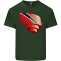 Curled Trinidad and Tobago Day Football Mens Cotton T-Shirt Tee Top Forest Green