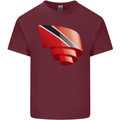 Curled Trinidad and Tobago Day Football Mens Cotton T-Shirt Tee Top Maroon