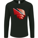 Curled Trinidad and Tobago Day Football Mens Long Sleeve T-Shirt Black