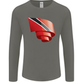 Curled Trinidad and Tobago Day Football Mens Long Sleeve T-Shirt Charcoal