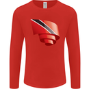 Curled Trinidad and Tobago Day Football Mens Long Sleeve T-Shirt Red
