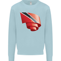 Curled Trinidad and Tobago Day Football Mens Sweatshirt Jumper Light Blue