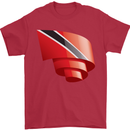 Curled Trinidad and Tobago Day Football Mens T-Shirt 100% Cotton Red