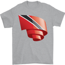Curled Trinidad and Tobago Day Football Mens T-Shirt 100% Cotton Sports Grey