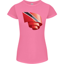 Curled Trinidad and Tobago Day Football Womens Petite Cut T-Shirt Azalea