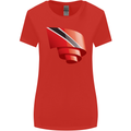 Curled Trinidad and Tobago Day Football Womens Wider Cut T-Shirt Red