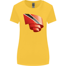 Curled Trinidad and Tobago Day Football Womens Wider Cut T-Shirt Yellow