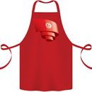 Curled Tunisia Flag Tunisian Day Football Cotton Apron 100% Organic Red