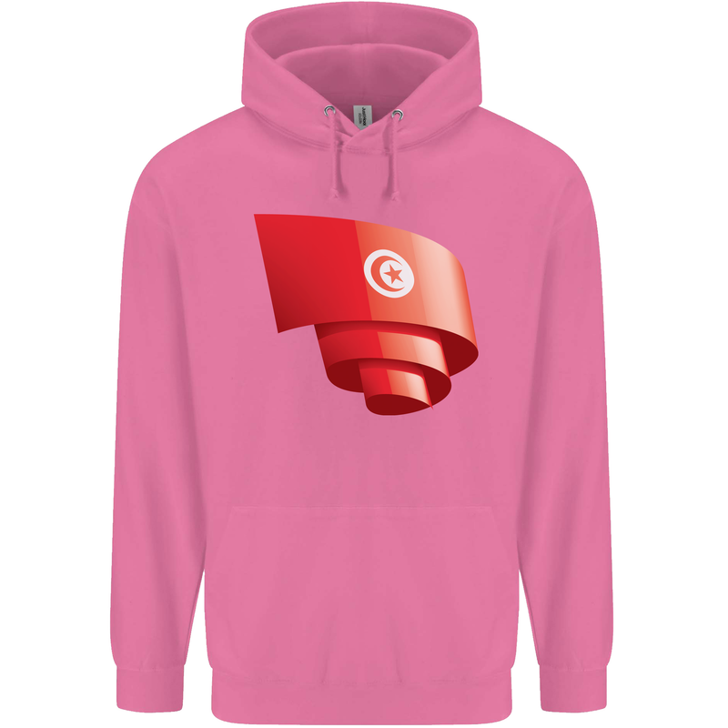 Curled Tunisia Flag Tunisian Day Football Mens 80% Cotton Hoodie Azelea
