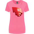 Curled Tunisia Flag Tunisian Day Football Womens Wider Cut T-Shirt Azalea