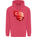 Curled Turkey Flag Turkish Day Football Childrens Kids Hoodie Heliconia