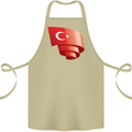 Curled Turkey Flag Turkish Day Football Cotton Apron 100% Organic Khaki