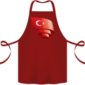 Curled Turkey Flag Turkish Day Football Cotton Apron 100% Organic Maroon