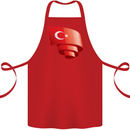 Curled Turkey Flag Turkish Day Football Cotton Apron 100% Organic Red