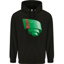 Curled Turkmenistan Flag The Turkmen Day Football Childrens Kids Hoodie Black