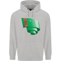 Curled Turkmenistan Flag The Turkmen Day Football Childrens Kids Hoodie Sports Grey