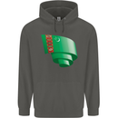 Curled Turkmenistan Flag The Turkmen Day Football Childrens Kids Hoodie Storm Grey