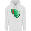 Curled Turkmenistan Flag The Turkmen Day Football Childrens Kids Hoodie White