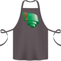 Curled Turkmenistan Flag The Turkmen Day Football Cotton Apron 100% Organic Dark Grey