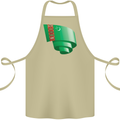 Curled Turkmenistan Flag The Turkmen Day Football Cotton Apron 100% Organic Khaki