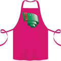 Curled Turkmenistan Flag The Turkmen Day Football Cotton Apron 100% Organic Pink