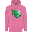 Curled Turkmenistan Flag The Turkmen Day Football Mens 80% Cotton Hoodie Azelea