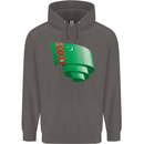 Curled Turkmenistan Flag The Turkmen Day Football Mens 80% Cotton Hoodie Charcoal